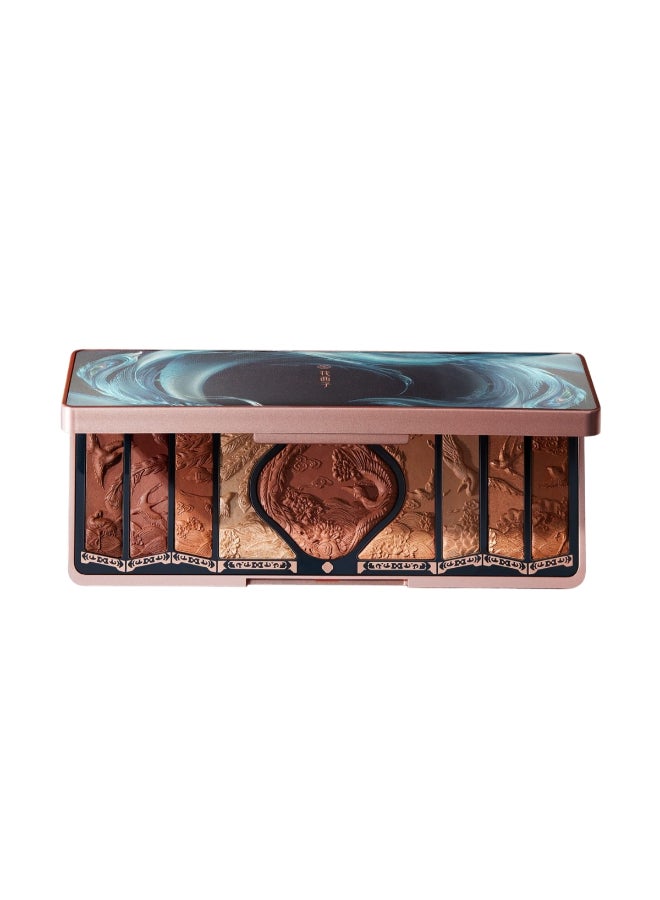 Floral Engraving Pheonix Makeup Palette | H02 Retro Brown | 12.8 grams