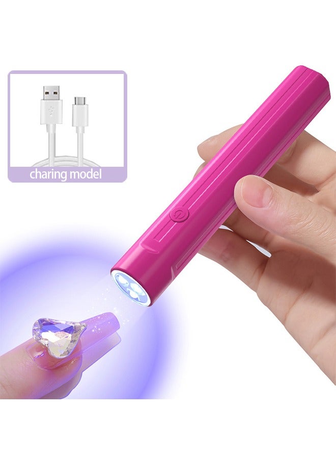 Hand Light，Wireless Handheld UV Light For Gel Nails, Mini Nail Dryer, Portable Gel Polish Curing Lamp, Perfect Gift for Girls（Pink）