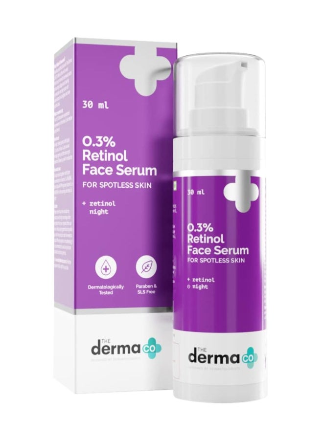 0.3% Retinol Face Serum for Younger-Looking And Spotless Skin - 30 ml