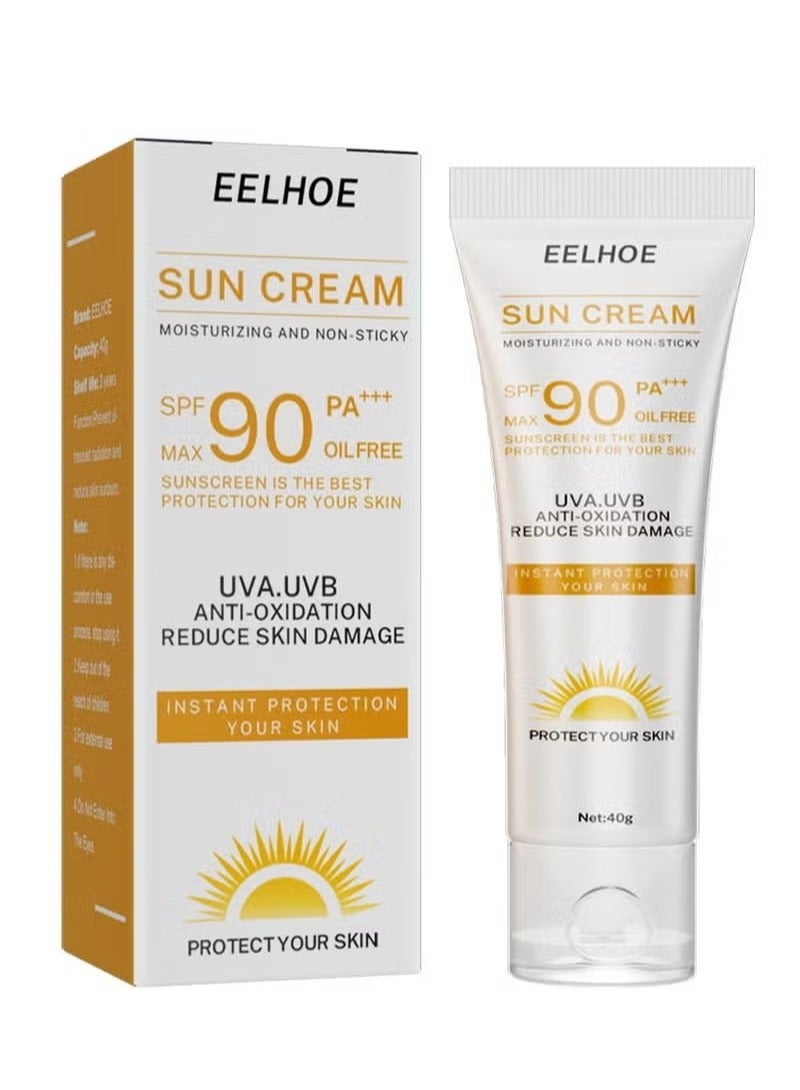 Facial Sun Cream Moisturizing And Non-Sticky Sunscreen Facial Moisturizer Anti Aging Oil Free