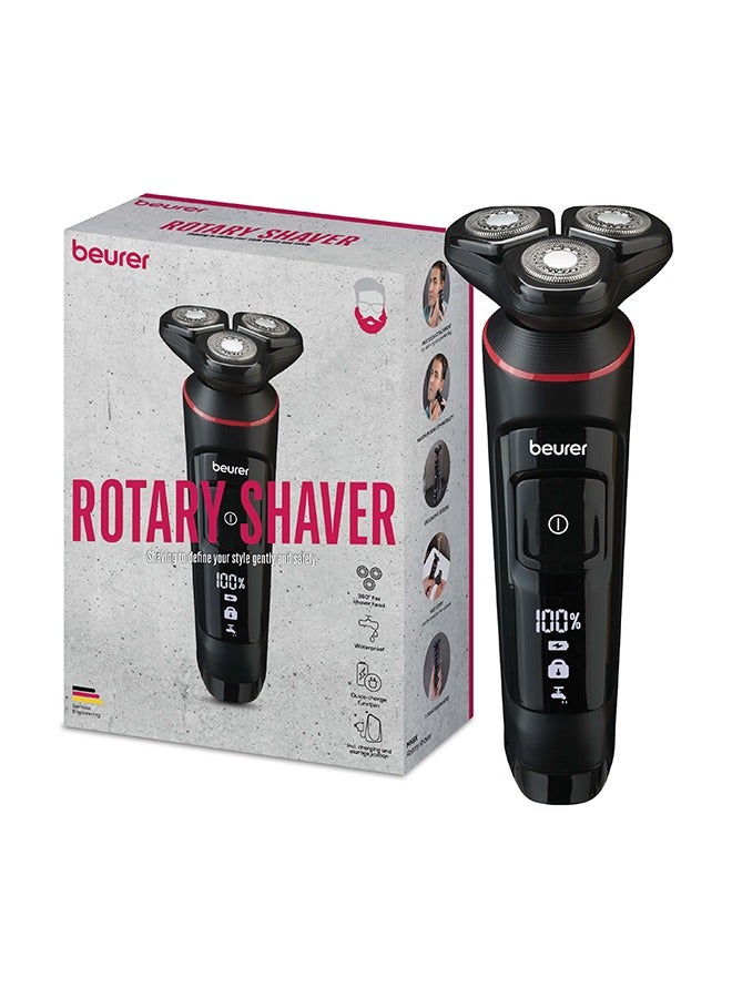 MN8X Rotary Shaver | Optimal Contour Adjustment | 360° Flex Razor Head | 3 Shaving Heads with Magnetic Fixation | Cordless Use| Waterproof | Quick Charge Function | 3 Years Warranty
