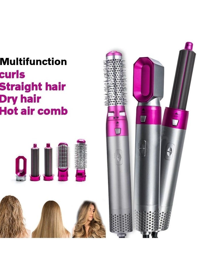 Hair Dryer 5 in 1 Hair Blower Brush Hair Curler, Hair Curler, Electric Hair Dryer, Rotating Hot Air Brush for All Hairstyles