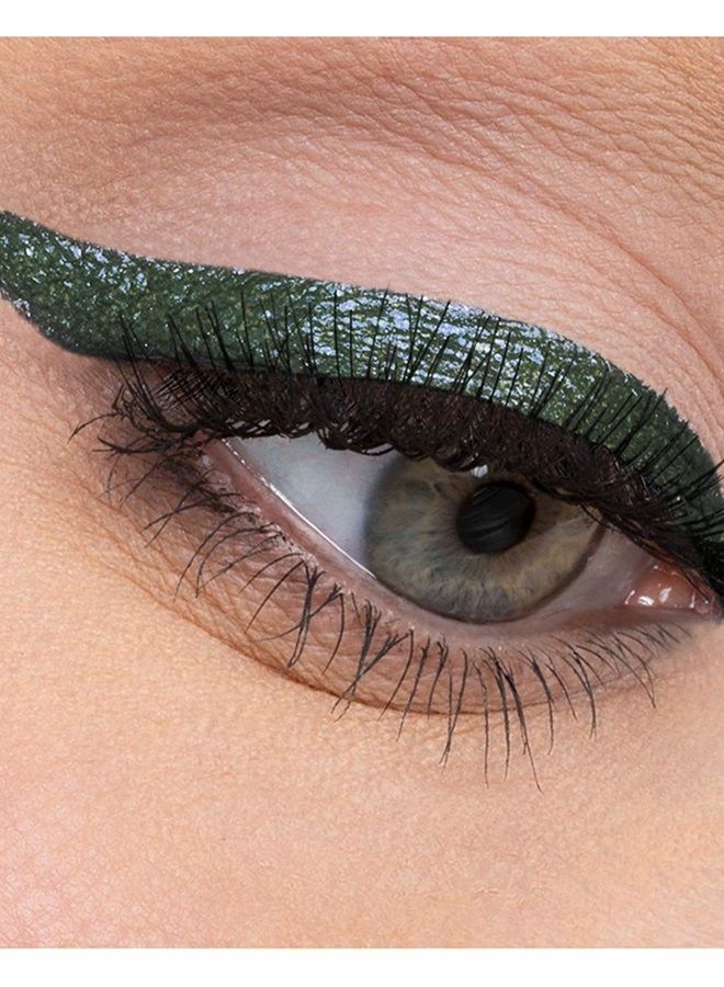 Front Line PRO Waterproof Eyeliner Pencil, Dark Green| Long Lasting| Makeup Pencil Sharpener | High-Precision