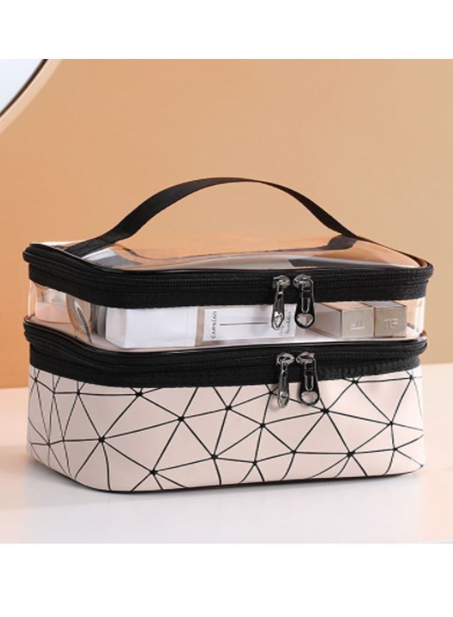 Double Layer Waterproof Portable Makeup Cosmetics Bag