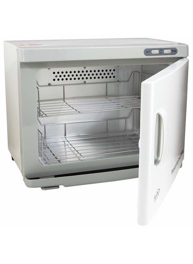 Premium Hot Towel Warmer, 23L Extra Large Capacity, Two Stainless Steel Racks, White