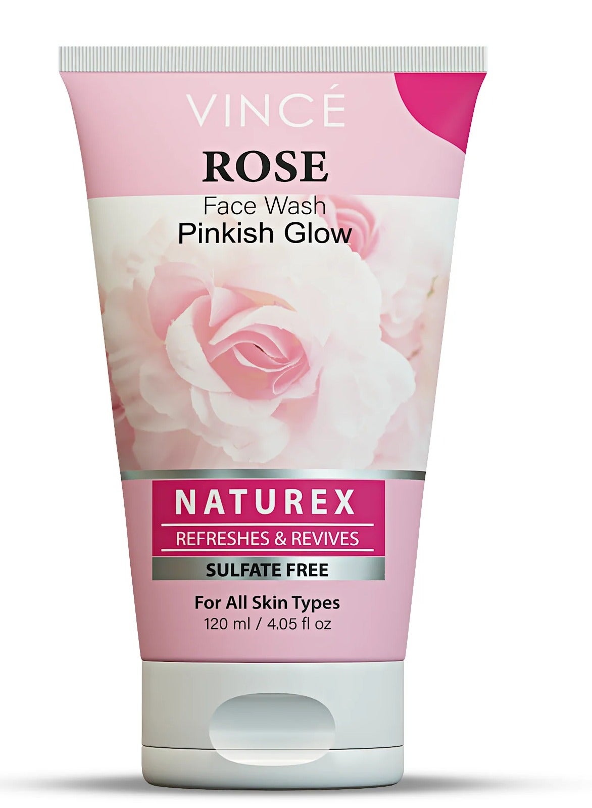 Rose Face Wash – Pinkish Glow – Deep Cleansing & Hydrating – Enhances Skin Tone, Removes Dirt & Impurities, Boosts Natural Glow, Leaves Skin Soft & Nourished – Sulfate-Free, 120ml