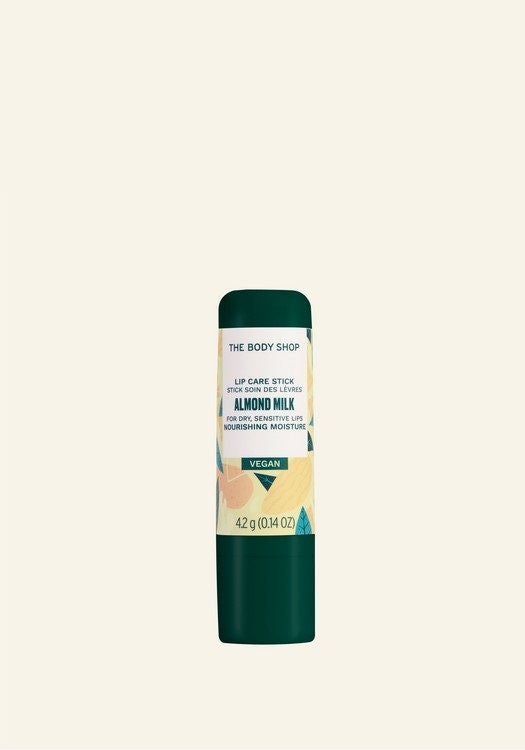 Almond Milk Lip Care Stick – Moisturising Lip Balm for Dry, Sensitive Lips, With Shea Butter & Coconut Oil, 98% Natural Ingredients, Softening & Nourishing, 4.2g