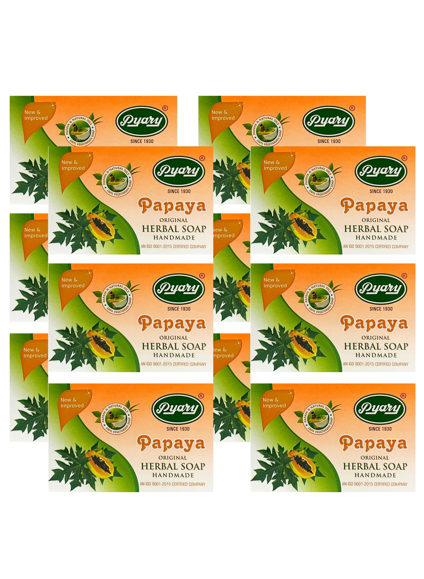 Pack Of 12 Papaya Original Herbal Soap Handmade