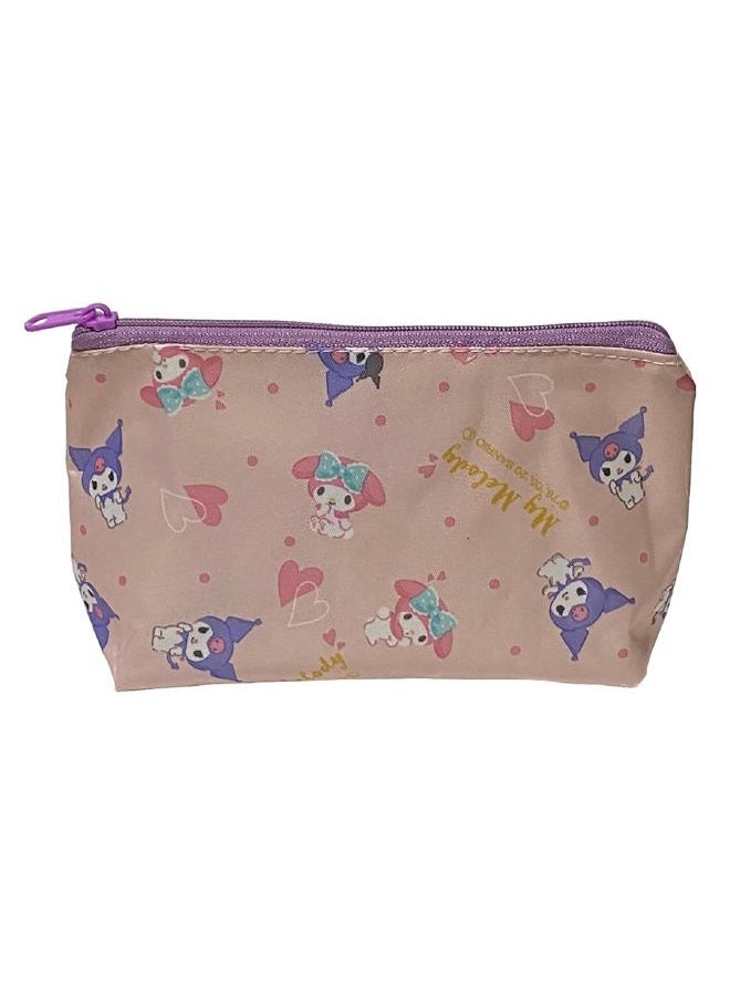 Sanrio My Melody × Kuromi Boat Type Cosmetics Pouch Bag (Happiness）