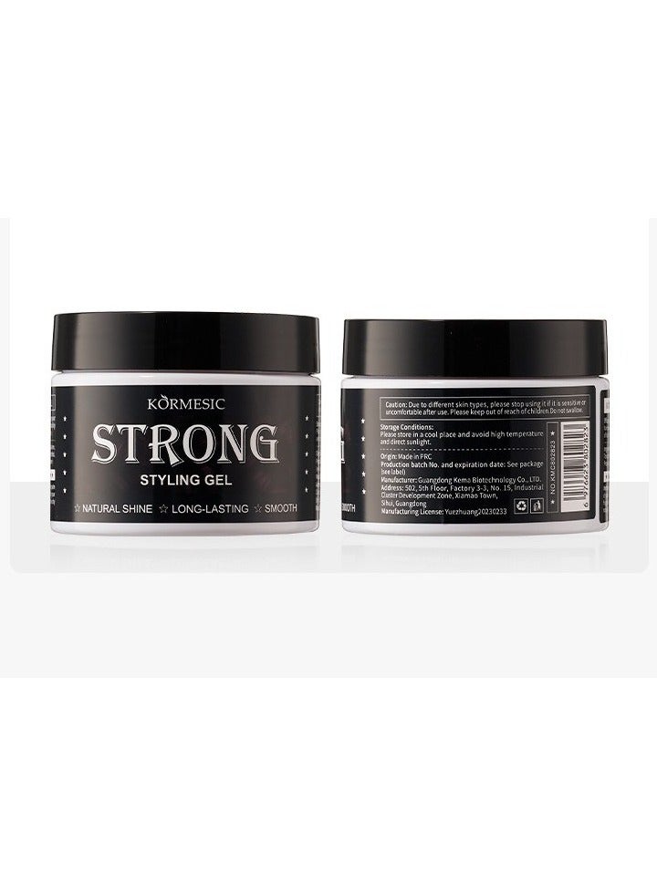 Strong Hold Styling Gel for Men 140g - Firm & Long-Lasting