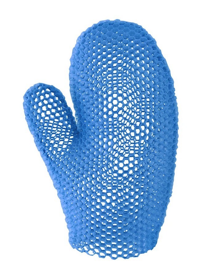 Spa Bath Mitt Body Exfoliator Face Scrub Sponge, Blue