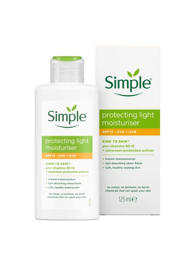 Protecting Daily Face Cream Moisturiser, Spf 15, Vegan, No Perfume And Alcohol, All Skin Types, 125 ml