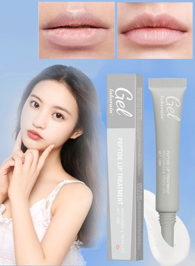 Peptide Lip Treatment Gel Moisturizes and Treats Lips Lip Gloss Oil for Plumper and Moisturizer Serum Hydrating Lip Serum for Dry Peeling and Dark Lips Gorgeous Glow Unscented 01