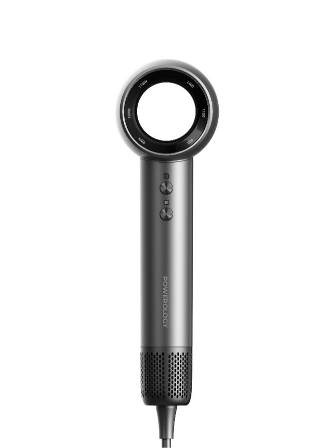 lonFusion Hot & Cold Hair Dryer 1400W/ Quick Drying Performance / High-Power Motor / 4 Temperature Level / 3 Wind Mode - Grey