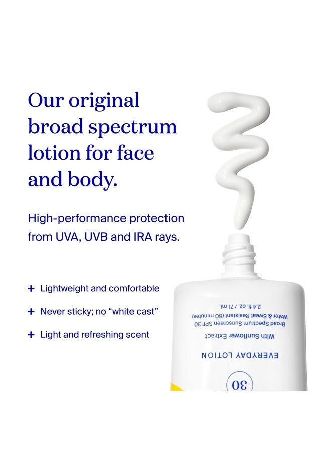 PLAY Everyday SPF 30 Lotion, 5.5 oz - Reef-Friendly, Broad Spectrum Sunscreen for Sensitive Skin - Water & Sweat Resistant Body & Face Sunscreen - Clean Ingredients - Great for Active Days