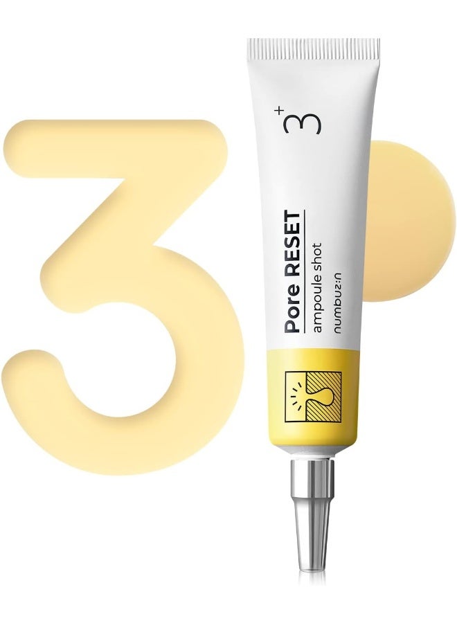 No.3 Pore Reset Ampoule Shot | Retinol, Silybin, Niacinamide, Adenosine, Saggy Pores, Excess Sebum | Korean Skin Care for Face, 0.25 fl oz