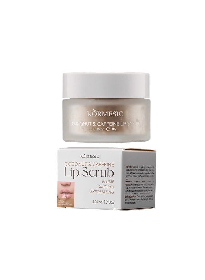 Coconut Caffeine Lip Scrub 30g - Plumping & Smoothing