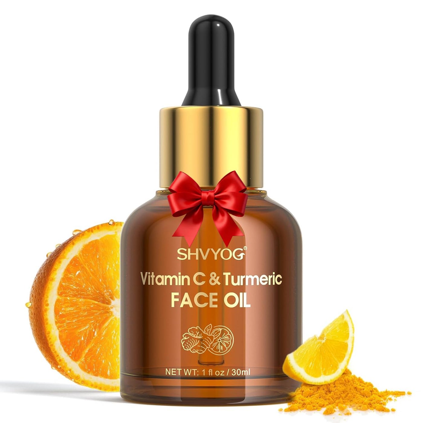 SHVYOG Vitamin C Turmeric Face Oil, Skin Moisturizing, Firming Vitamin C Oil, Turmeric Oil for Dry Skin, Wrinkles, and Uneven Skin Tone, Anti-Aging Care 1 Fl Oz