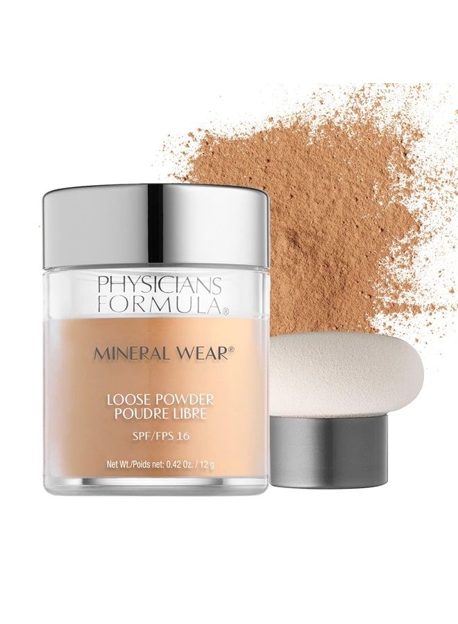 Mineral Wear Talc-Free Loose Powder SPF 16 Medium Beige, Dermatologist Tested, Clinicially Tested