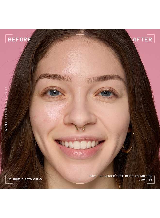 Make 'EM Wonder, 24H Soft Matte Foundation, Undetectable  Finish, Light - image 3