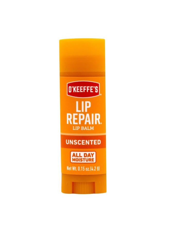 Lip Repair Unscented Lip Balm for Dry, Cracked Lips - Stick (1 Pack) - Moisturizer for Very Dry Lips