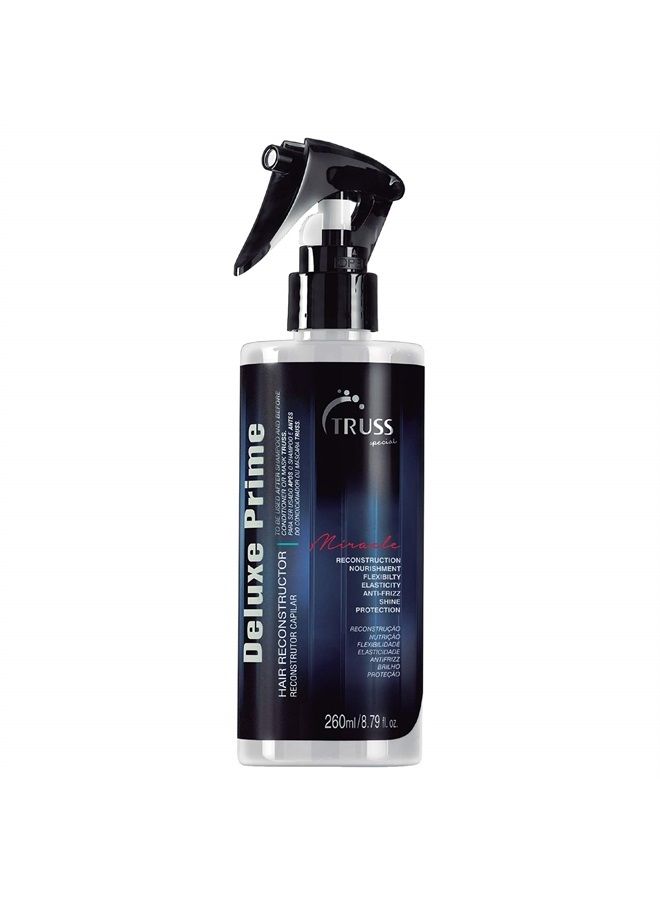 Truss Deluxe Prime Hair Treatment - Protein Infused Anti-Frizz Reconstructor Spray That Restores, Detangles, And Adds Shine to Damaged And Chemically Treated Hair