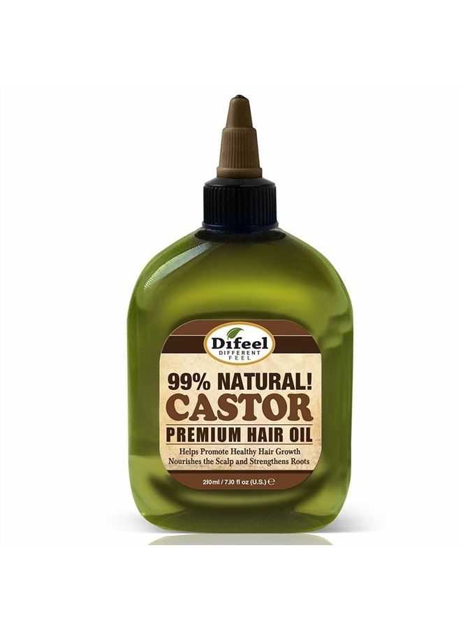 Premium 99% Natural Castor Hair Oil 7.1 Ounce - Natural Castor Oil for Hair Growth