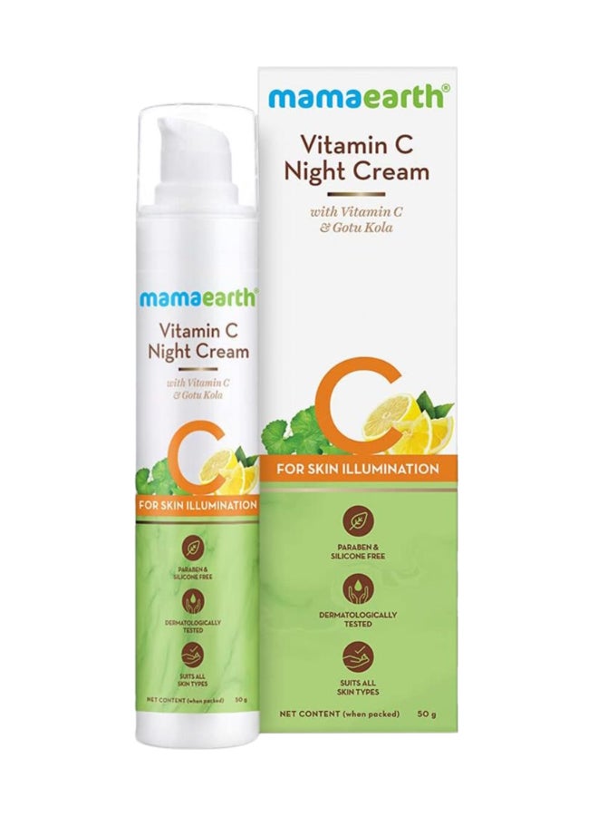 Vitamin C Night Cream For Women with Vitamin C & Gotu Kola for Skin Illumination - 50g