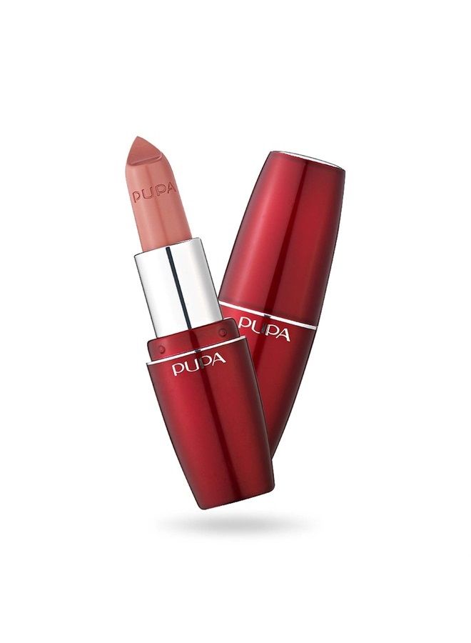 Milano Volume - Plumping, Hydrating, Cream Formula Lipsticks - Lasting Color That Stays On Lips All Day Long - Lustrous, Flattering Shades For All Skin Complexions - 100 Nude - 0.123 Oz