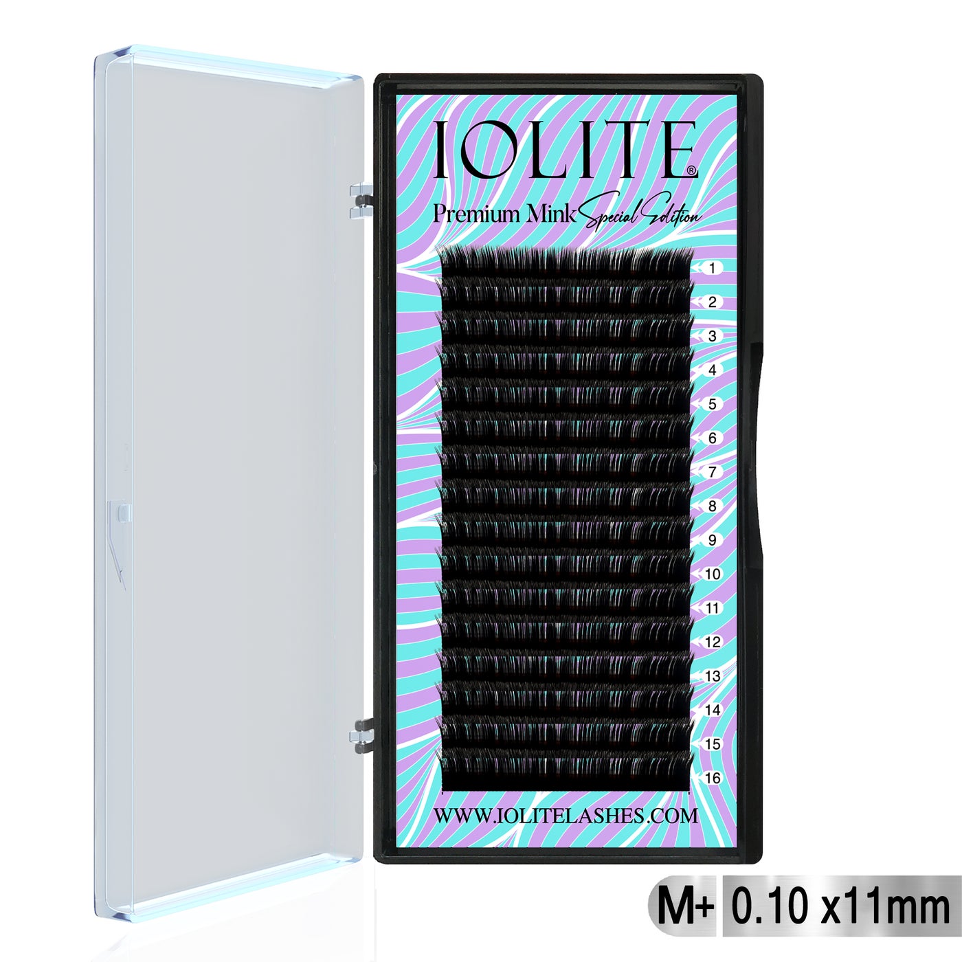Premium Mink False Eyelash Extension M+ Curl Individual Lashes.10T 6 to 15mm & Mix - 11MM