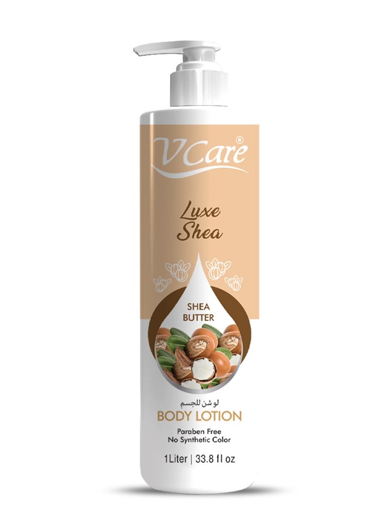 V Care Shea Butter Extract Body Lotion 1 Liter  Ultra Nourishing  Intense Moisture and Silky Softness