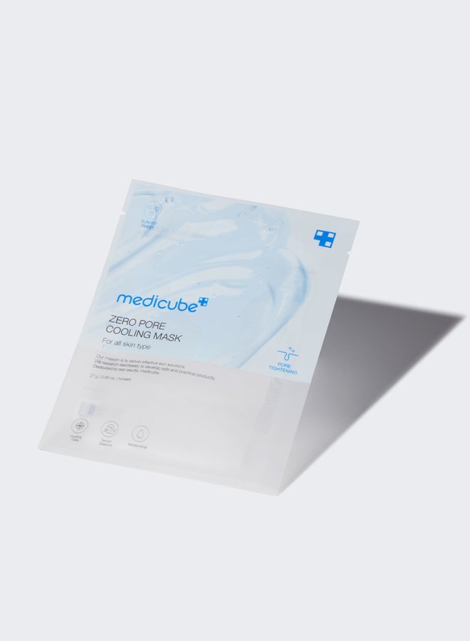 Zero Pore Cooling Mask for All Skin Types – Quad Pore Care Face Mask with Niacinamide, Alcohol-Free Cooling & Hydrating Cupra Tencel Sheet – Reduces Pores & Sebum, Soothes Skin