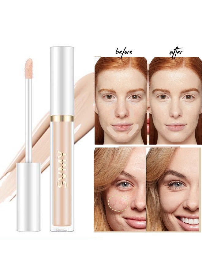 Lightweight And Soft Concealer-  Foundation & Concealer & Contour  Like Magic 12HR Full Coverage ,  Invisible Pore Conceal Dark Circles Blemish Long-Lasting makeup,3D makeup shapes your face(#02)