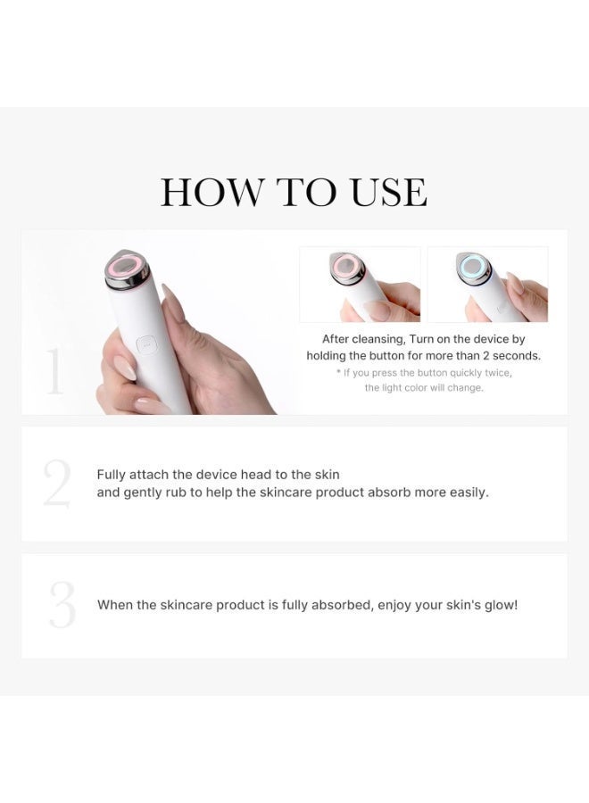 Age-R Booster Pro White | 6-in-1 Real Glass Glow Beauty Massager | Looking Glass Skin | Korean Skin Care - image 3