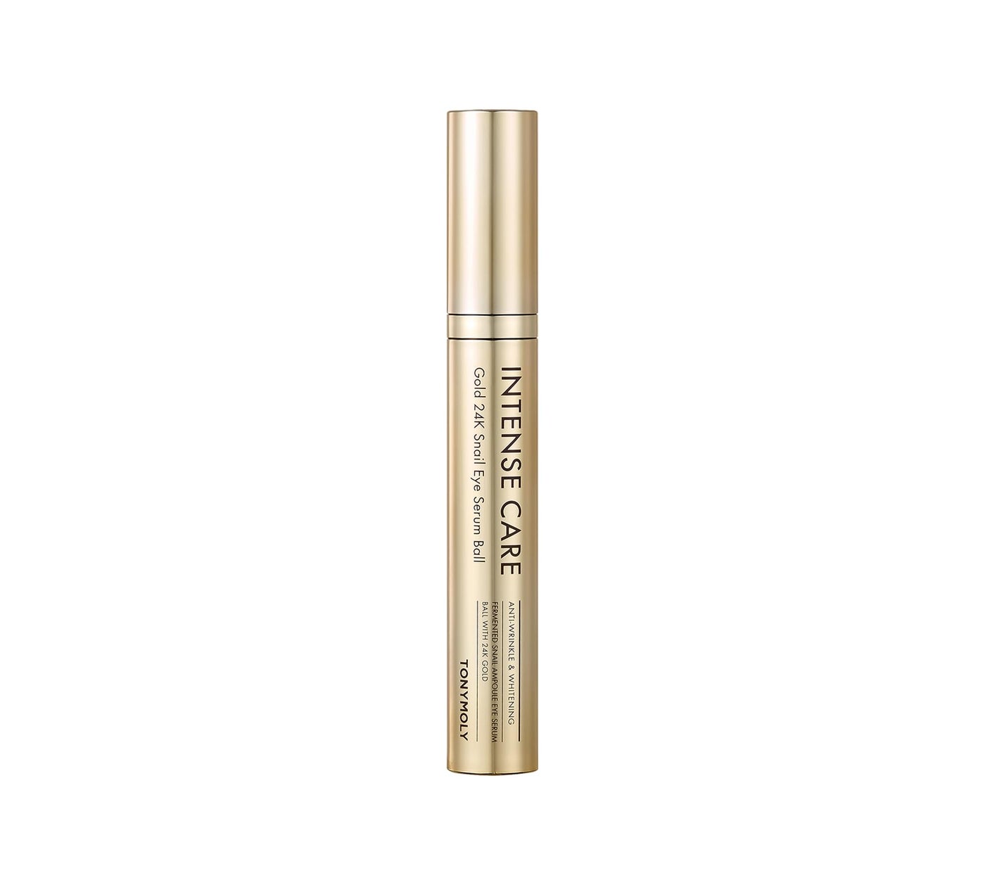TONYMOLY Intense Care 24K Gold Snail Eye Serum 20ml â€“ Anti-Aging Eye Treatment with Snail Mucin, Hyaluronic Acid & Peptides for Dark Circles, Puffiness, Fine Lines & Firming â€“ 360Â° Roller Applicator