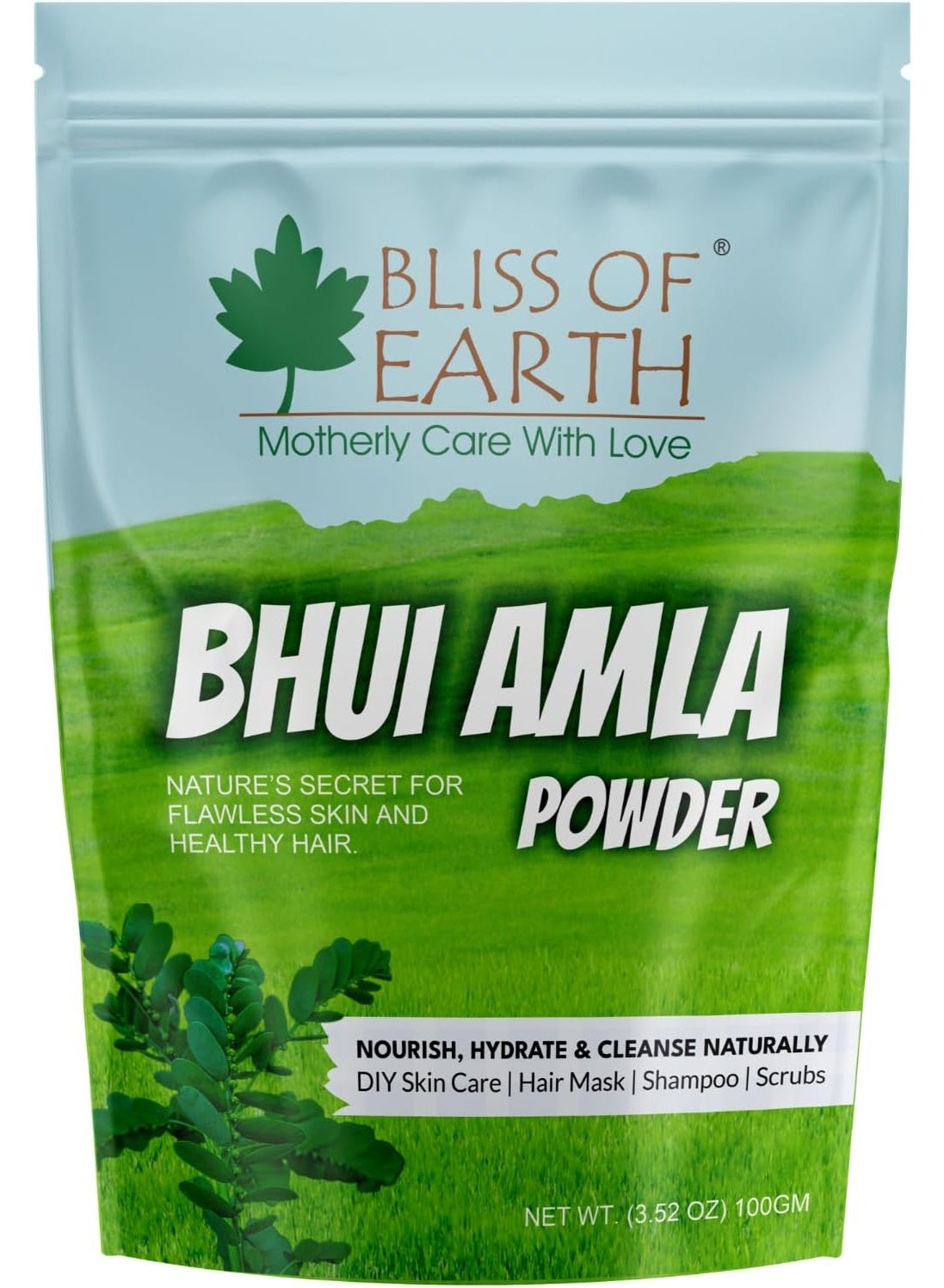 Bhui Amla Powder Herbal for Skin Care, Hair Masks, Shampoos & Scrubs | Hydrates, Nourishes & Amla Powder for Hair Growth 100g