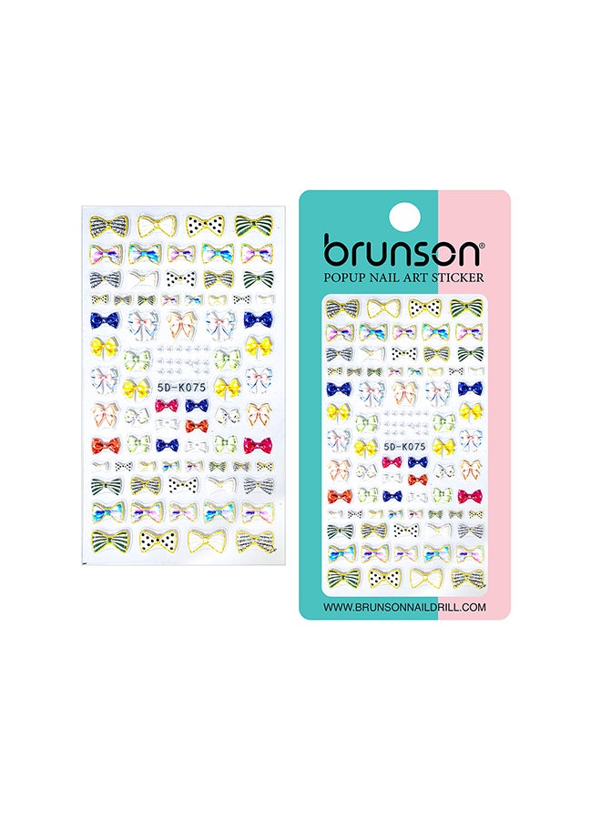 5D Flower Decals Exquisite Self Adhesive Nail Art Decoration Stickers 5D-k075