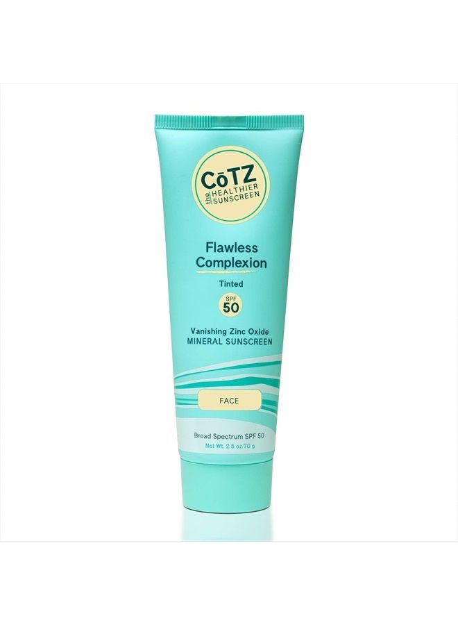 CōTZ Flawless Complexion Tinted Facial Mineral Sunscreen Broad Spectrum SPF 50; 2.5 oz / 70 g