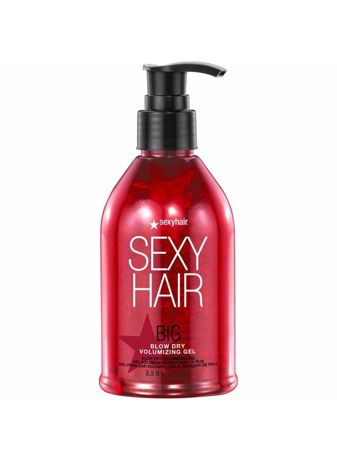 SexyHair Big Blow Dry Volumizing Gel| Added Volume with Hold | Up to 72 Hours of Humidity Resistance | All Hair Types, 8.5 Fl Oz (Pack of 1)
