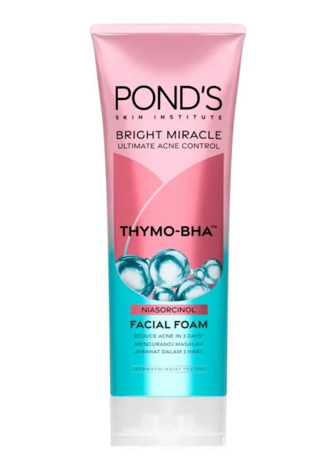 Bright Miracle Ultimate Acne Control Thymo-BHA (Niasorcinol) Facial Foam 100g
