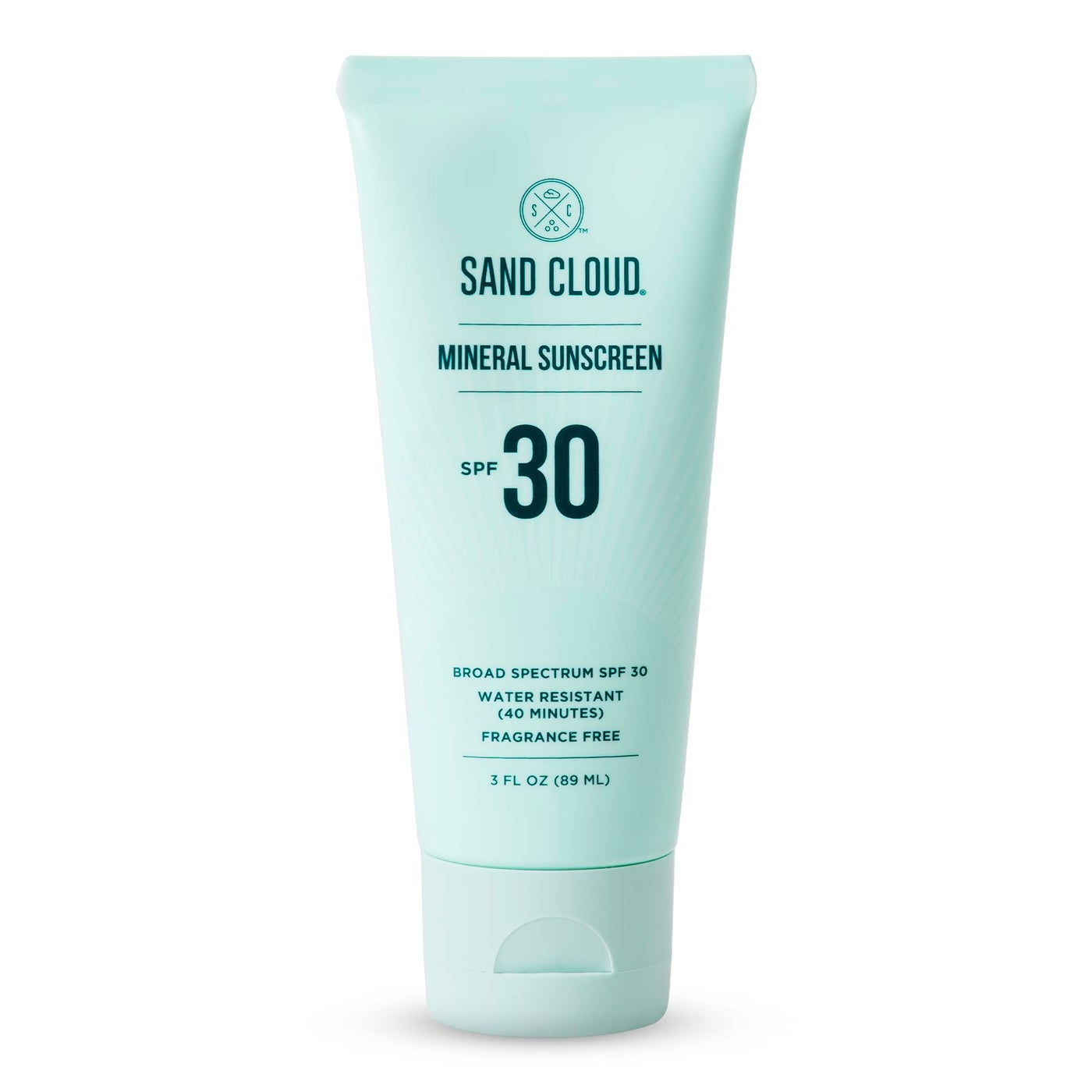 Sand Cloud Broad Spectrum Mineral Sunscreen for Body SPF 30, 3 Oz - Fragrance-Free Body Mineral Sunscreen that Hydrates, Nourishes, & Protects Skin - Zinc Oxide Body Sunscreen for Sensitive Skin