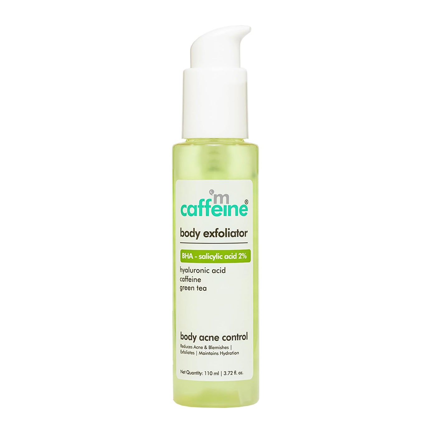 mCaffeine Body Exfoliator with BHA Salicylic Acid 2 Percent - Deep Cleansing - Pore Purifying, Acne and Dark Spot Reduction - 3.72 oz