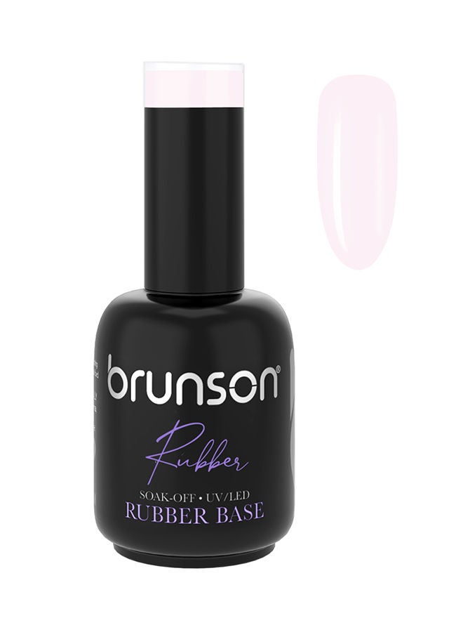Rubber Base Gel Nail Polish Long Lasting Gel Polish Base for Chip-Free Shine Strengthens French Manicure Rubber Base Coat UV/LED Rubber Gel Soak Off Hard Gel Polish for Nail Extension Gel 18ml BRB30