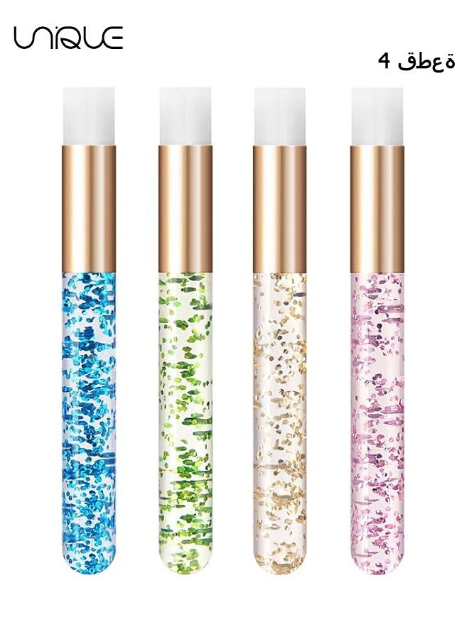 4 Pieces Eyelash Cleansing Brush, Glitter Crystal Eyelash Cleansing Brush, Blackhead Removal Brush - For Nostril Lash Deep Cleansing Brush, Eyelash Wash & Bath, Makeup Remover Tool