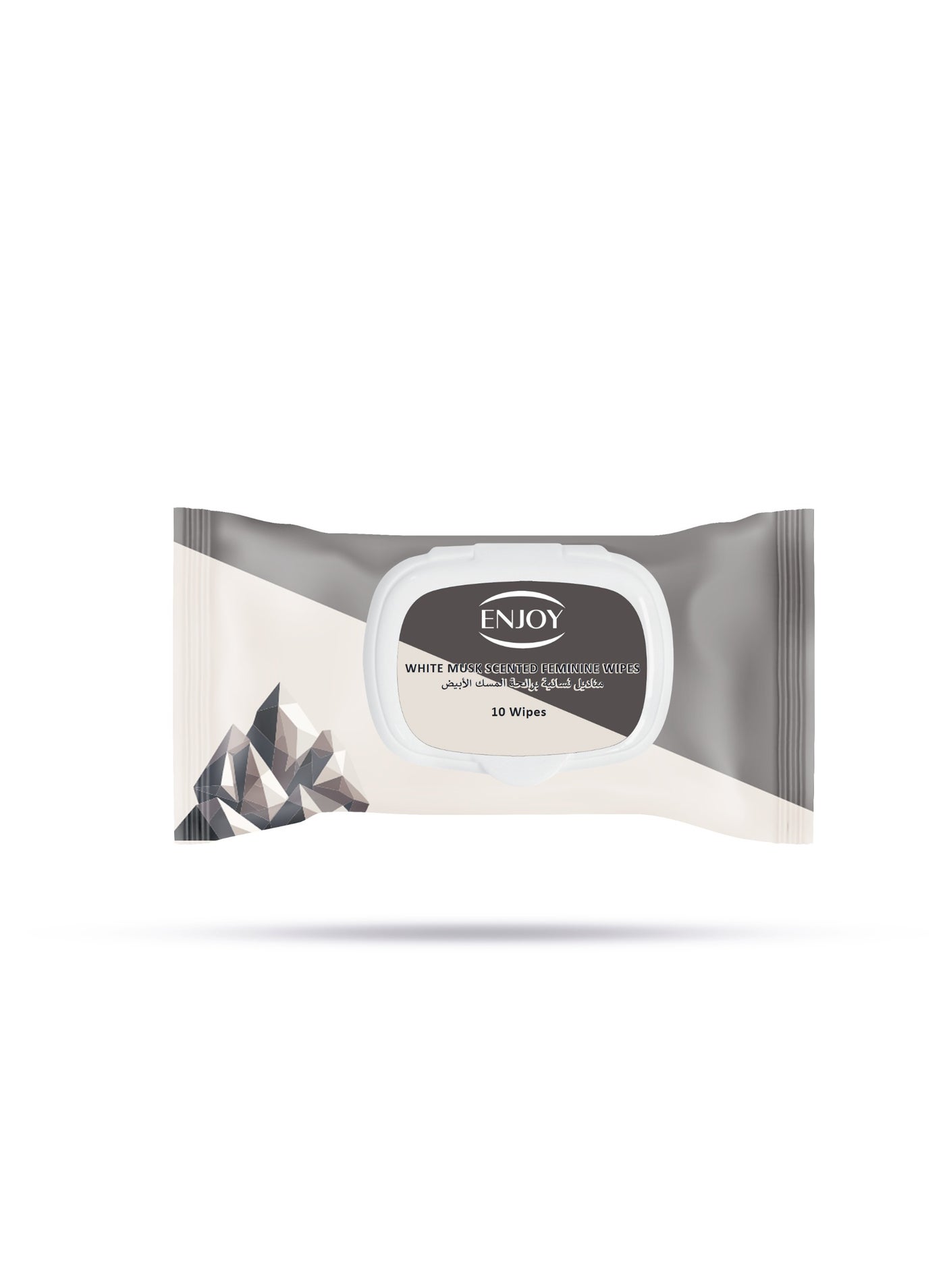 ENJOY Women's Wipes with Pure White Musk Scent - 10 Count - For Cleansing, Freshness & Daily Feminine Care - On-the-Go