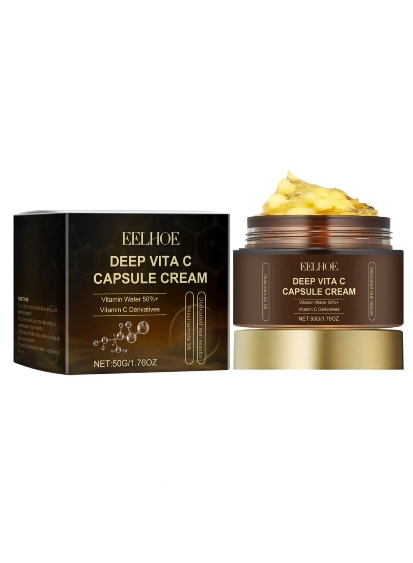 Capsule Moisturizing Cream Nourishes and Brightens Skin, 50g, oz, For Face