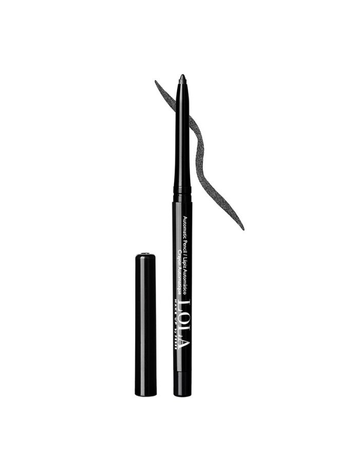LOLA Automatic Eye Pencil 001 Classic Black – Waterproof, Smudge-Proof, Retractable Gel Eyeliner with Built-In Sharpener