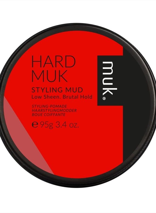 Haircare Hard Brutal Hold Styling Mud, Hair Product, Hair Mud for Men, Brutal Hold, Low Sheen Finish - 3.4oz