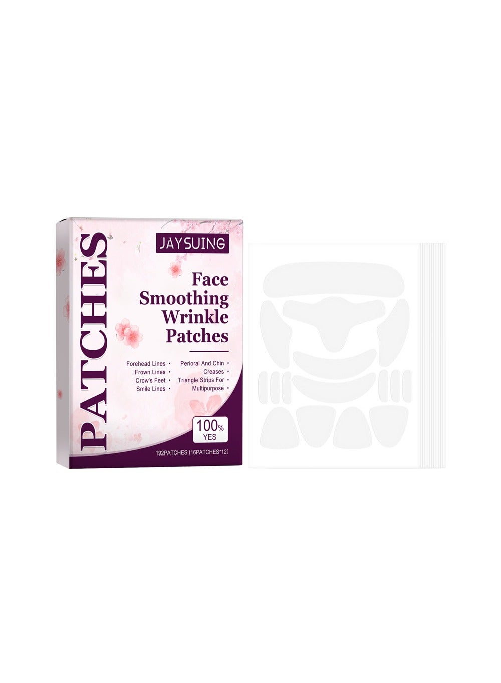 Face Smoothing Wrinkle Patches -192  Face Patches for Wrinkles Overnight ,Anti Wrinkle Patches for Face ,Forehead and Fine.Face Tape to Reduce Fine Wrinkles and Smile Lines ,Lift and  Anti-wrinkle
