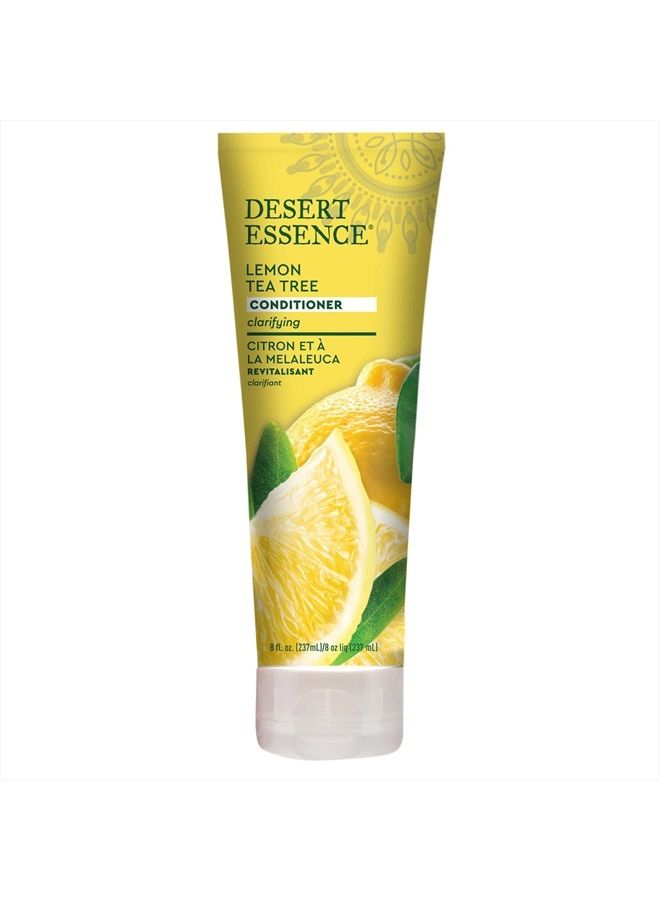 Lemon Tea Tree Conditioner - 8 Fl Ounce - Soft & Silky - Soothes Scalp - Strengthens Hair - Nourishing & Revitalized - Vitamin B5 - Shea